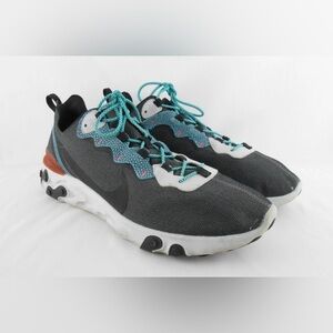 Nike React Element 55 SE Anthracite Blue Fury Running CD2153-001 Shoes-Mens 10